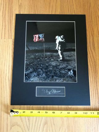Buzz Aldrin Signed Autographed W/ Apollo 11 Flown Kapton Overall Size 11x14