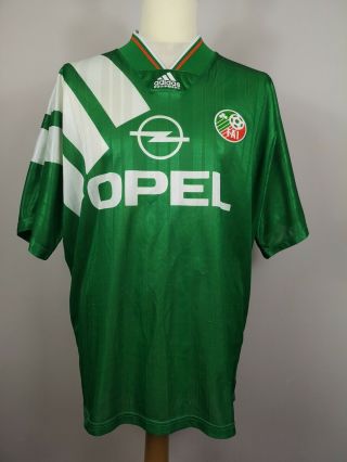 Republic Of Ireland 1992/1994 Adidas Home Football Shirt Vintage Green Large
