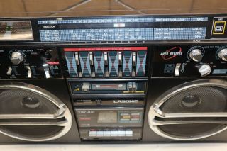 Vintage Lasonic TRC - 931 Radio Dual Cassette Ghettoblaster boombox 3