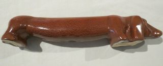 Sausage Dog Posy Vase Brown Wembley Ware 28cms Australia Pottery 1950 