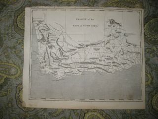 Antique 1805 Colony Of The Cape Of Good Hope South Africa Copperplate Map Barrow