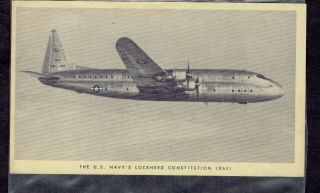 Vintage Postcard - Airplane,  U.  S.  Navy Lockheed Constitution - Picture/litho