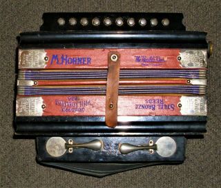 Antique Vintage M.  Hohner Accordion " Best Made " Germany 1926