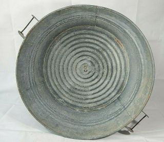 Vintage Large Galvanized Metal Round Wash Tub