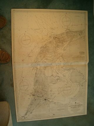 Vintage Admiralty Chart 2322 North Sea - Scheveningen To Ameland 1914 Edn