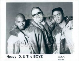 1991 Press Photo Heavy D & The Boyz 1990s Rap Hip Hop