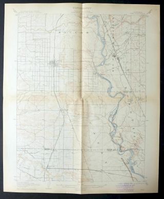 1904 Vina California Corning Orland Rare Antique Usgs Topographic Topo Map