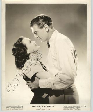 Vtg 1942 Hollywood Press Photo Pride Of The Yankees Gary Cooper Teresa Wright