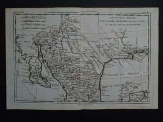1780 Bonne Atlas Map California - Mexico - Spain - America Texas Mexico