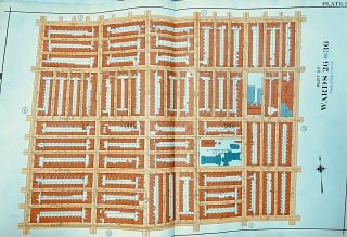 1928 Map Philadelphia Rare 26 & 48 Ward Index St Thomas Aquinas Croydon Pa