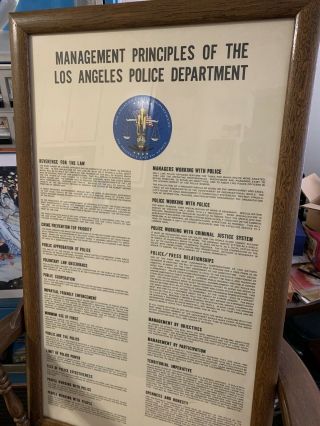 Lapd Management Principles Of Los Angeles Police Department - Vintage Memorabilia