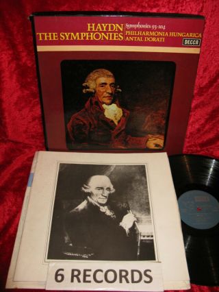 1974 Uk Nm 6lp Decca Stereo Hdnj 41 - 46 Haydn The Symphonies 93 - 104 Dorati Box Ex