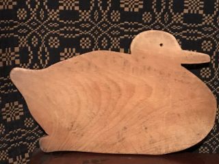 Antique Primitive Folk Art Carved Wood Duck Fowl Kitchen Cutting Board AAFA 3