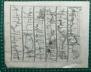 1719 Antique Strip Road Map: London to Bristol & Bath by John Senex 3