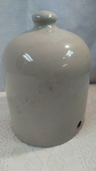 Antique Stoneware Pottery Chicken Waterer Crock Lid