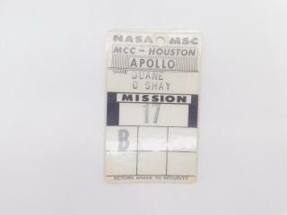 Nasa Mcc - Houston Mission Apollo 17 Badge