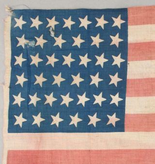 Antique circa - 1875 Western Dakota 39 Star American Flag, 3