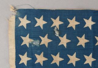 Antique circa - 1875 Western Dakota 39 Star American Flag, 4