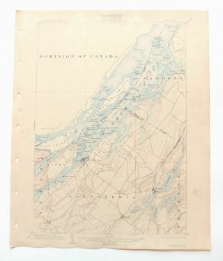 Alexandria Bay Redwood York Rare Antique Usgs Topographic Map 1903 Topo