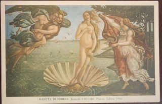 Vintage Birth Of Venus Botticelli Italian Renaissance Art Hoesch Postcard