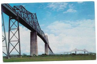 Vintage South Carolina Postcard Charleston Grace Memorial Cooper River Bridge