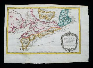 1747 Bellin - Rare Map North America,  Canada,  Brunswick,  Prince Edward Island