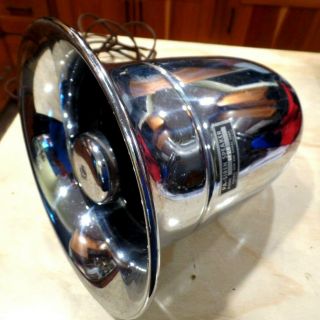 Vintage Pa - Siren Speaker Chrome Fire Engine Siren Federal Sign & Signal Corp Il.