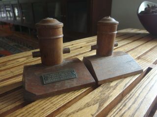 U.  S.  S.  Constitution 1927 Retrofit Bookends Made From Hull