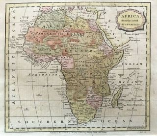 1806 Antique Map; Africa From The Latest Authorities - James Barlow