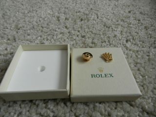 Rare Gold Plated ROLEX Crown Lapel Pin 3
