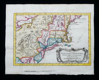 1747 Bellin - Rare Map North America,  York,  Pennsylvania,  England,  Canada