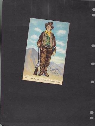 Vintage Postcard Billy The Kid Outlaw Gunfighter