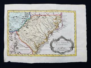 1747 Bellin - Rare Map North America,  United States,  Georgia North South Carolina