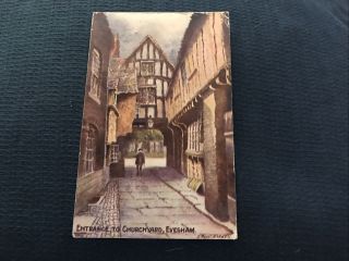 Vintage Postcard - Entrance To Churchyard Evesham - M4