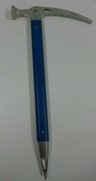 Vintage Chouinard Usa Ice Axe / Hammer Blue Synthetic Handle 20 " Length Piolet