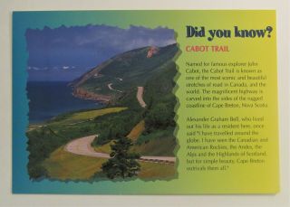 Vintage Postcard - Cabot Trail Cape Breton Island,  Nova Scotia