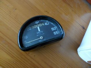 Vintage Smiths Chronometric D Shape Speedometer 55mph