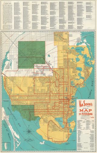 1950 Van Sciver City Map Or Plan Of St.  Petersburg,  Florida