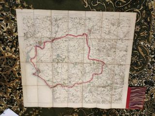 Antique Map Of Durham.  1900.  Edward Stanford.  London