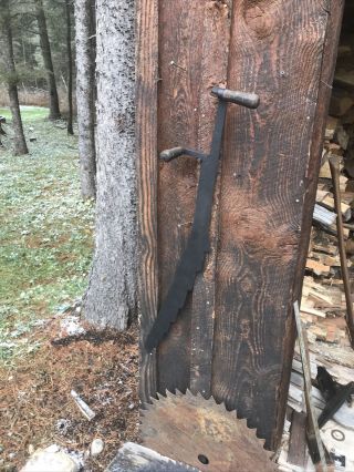Antique Vintage 35” Hay Knife Saw Primitive Farm Tool