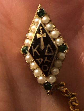 Vtg Estate Large Kappa Sigma Fraternity 14k Goldpin Badge Rare