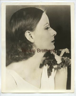 Vintage 1930s Hollywood Swedish Actress Greta Garbo Type 1 Portrait Photo