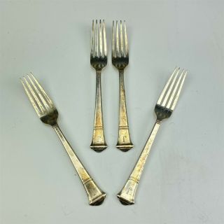4 Vintage Tiffany & Co.  Sterling Silver Windham Pattern 6 7/8 " Luncheon Forks Nr