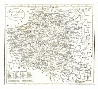 Antique Map,  Poland From The Best Authorities
