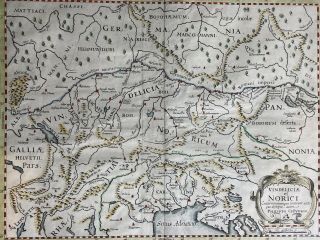 Antique German 1600s Map By Philipp Cluver Celtic Tribes