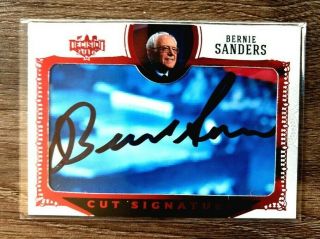 Decision 2016 - Bernie Sanders - Auto (red) (cut Signature)