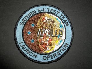 Vintage Nasa Apollo Saturn S - Ii Test Team Launch Operations Patch