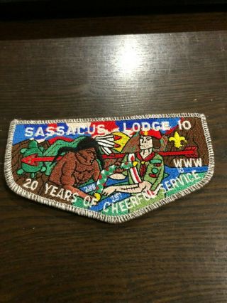 Oa Sassacus Lodge 10 S22 20th Ann Flap