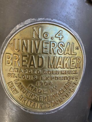 Antique Universal Bread Maker Dough Pail Mixer Landers Frary & Clark
