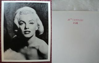 Marilyn Monroe 1950s Vintage Fan Club Photo 20th Century Fox Calendar